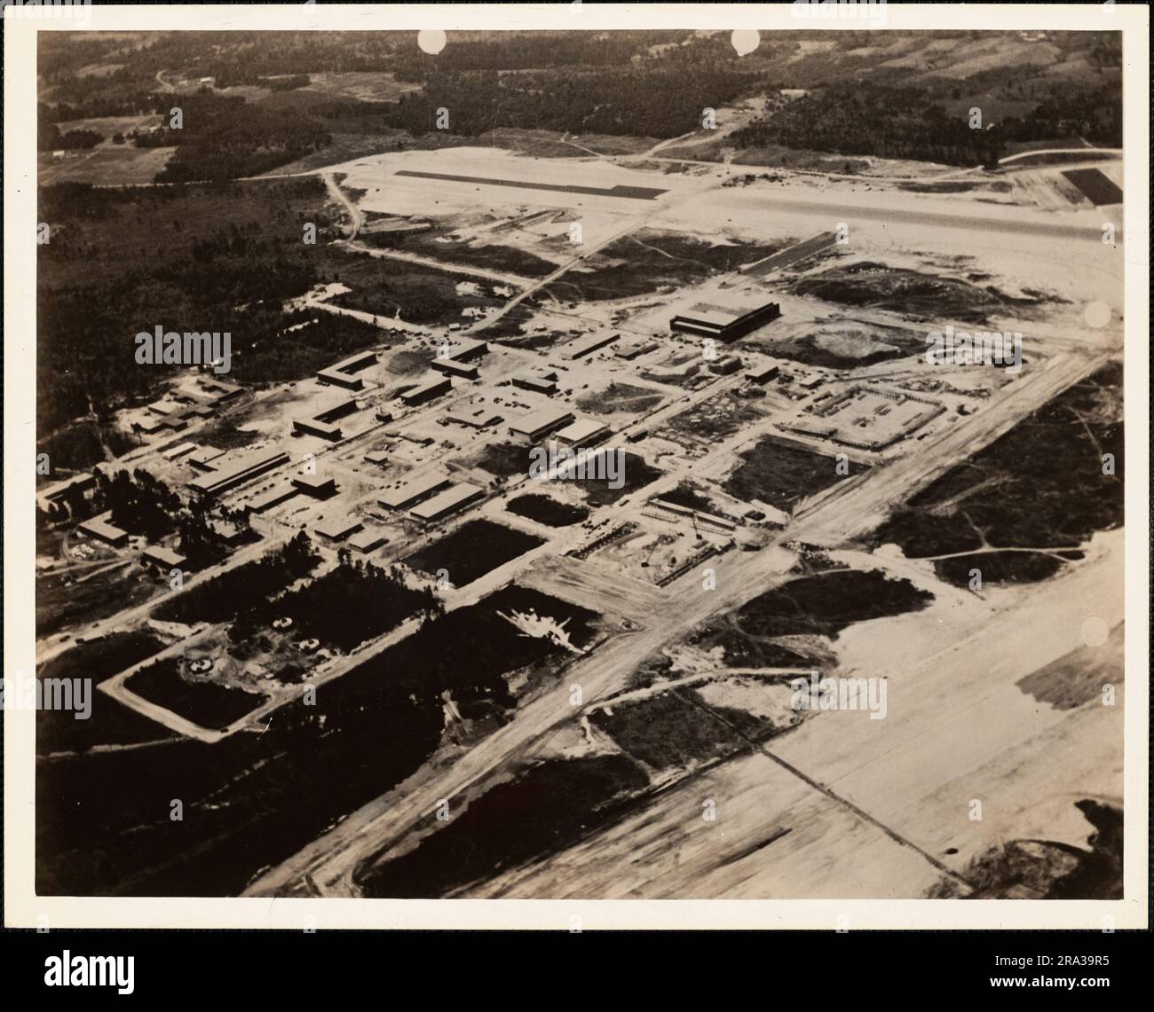 Aerial view of Naval Air Station, Brunswick, Maine. Administrative