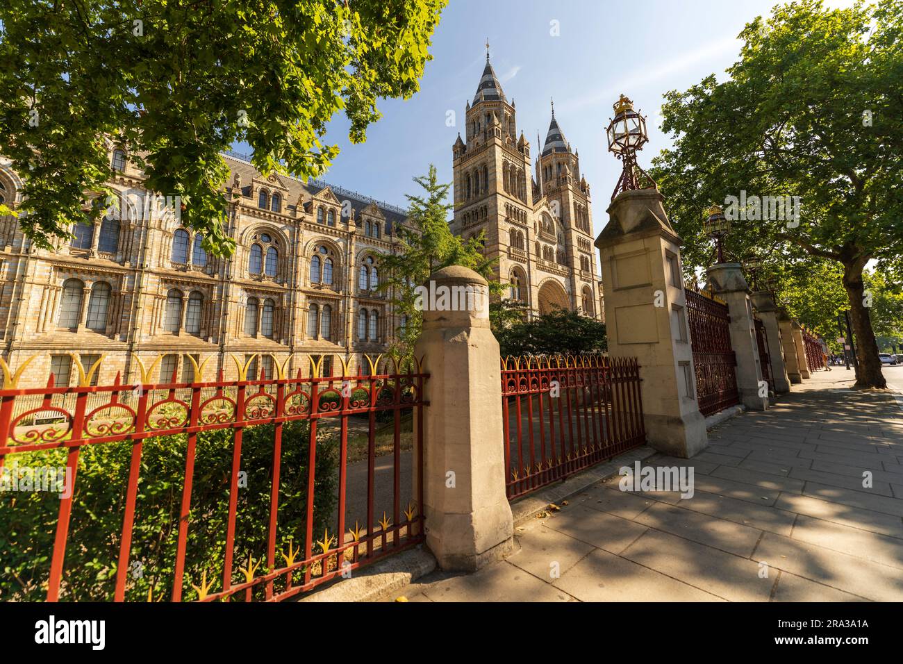 The London Natural History Museum in Kensington. A world-class museum with gothic architecture, Dippy the dinosaur bones and the blue whale skeleton. Stock Photo