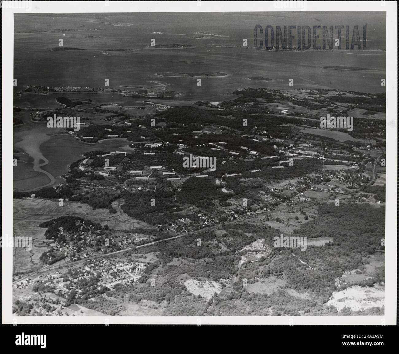 Naval Ammunition Depot, View from South at 3,000 Feet, Hingham