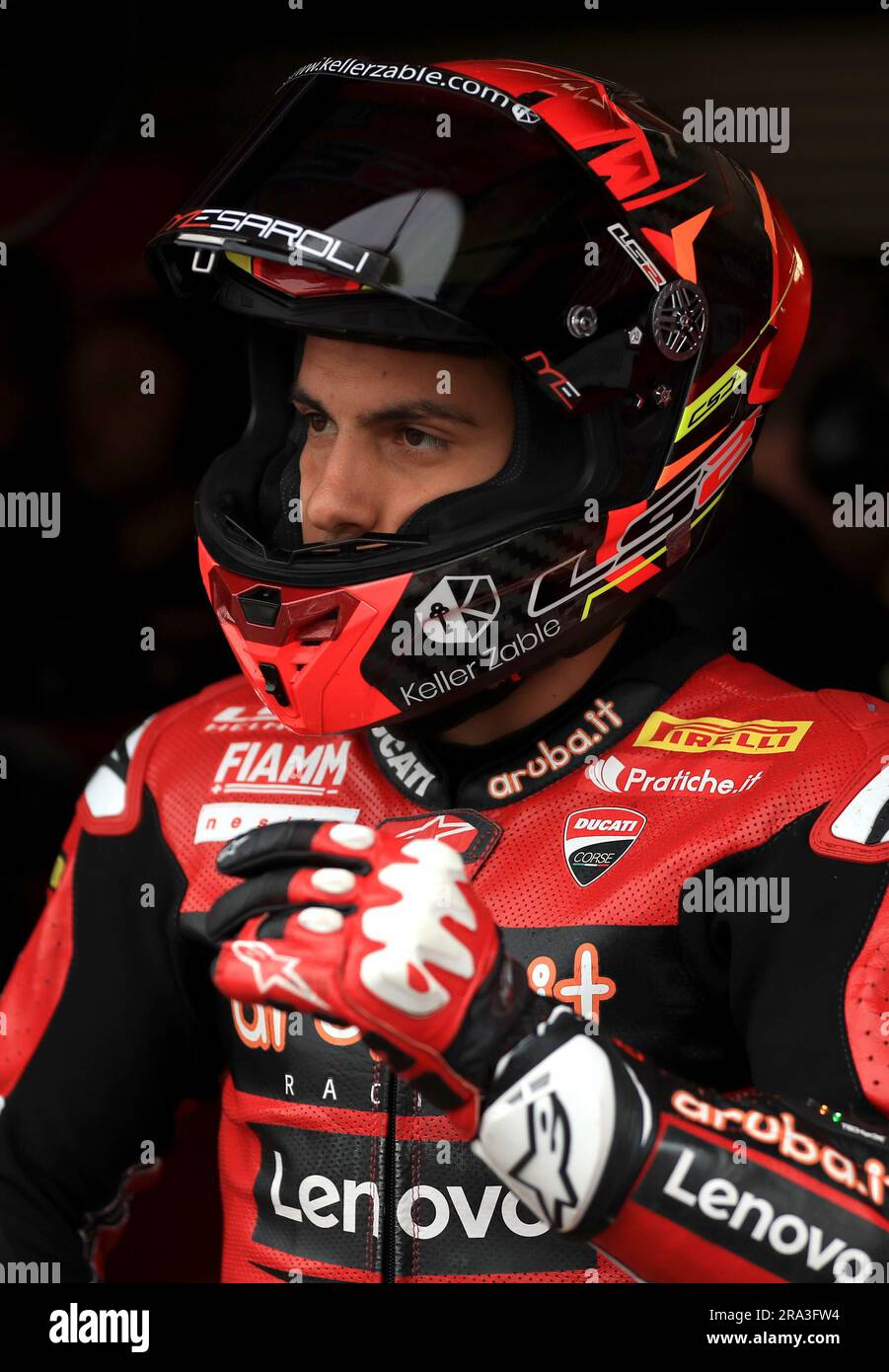 Aruba.It Racing - Ducati rider Micheal Ruben Rinaldi in his garage ...