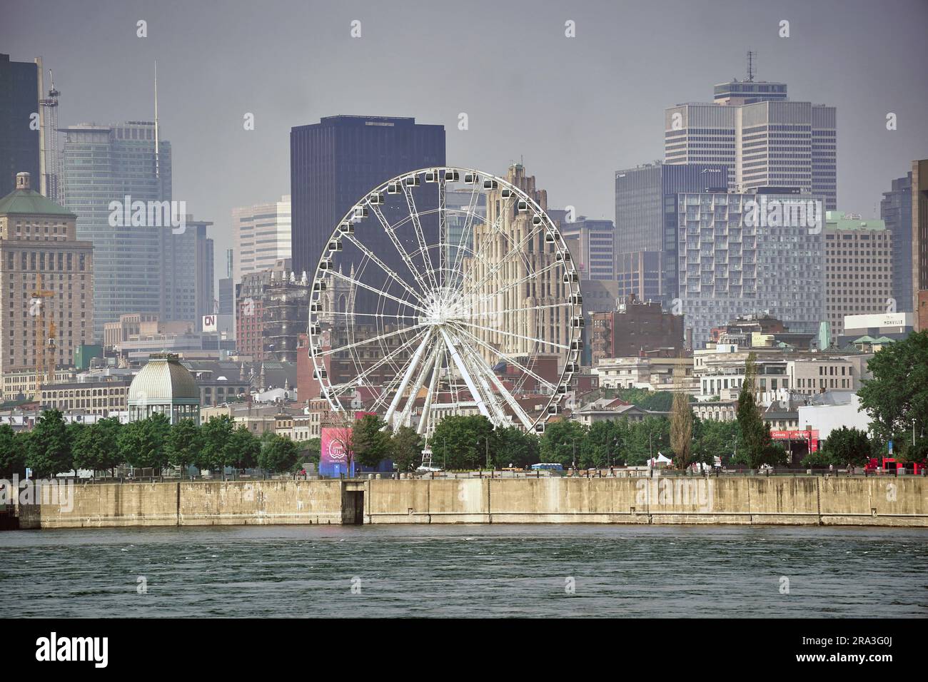 Cityscape of Montreal,Quebec, during a summer heat wave. Stock Photo