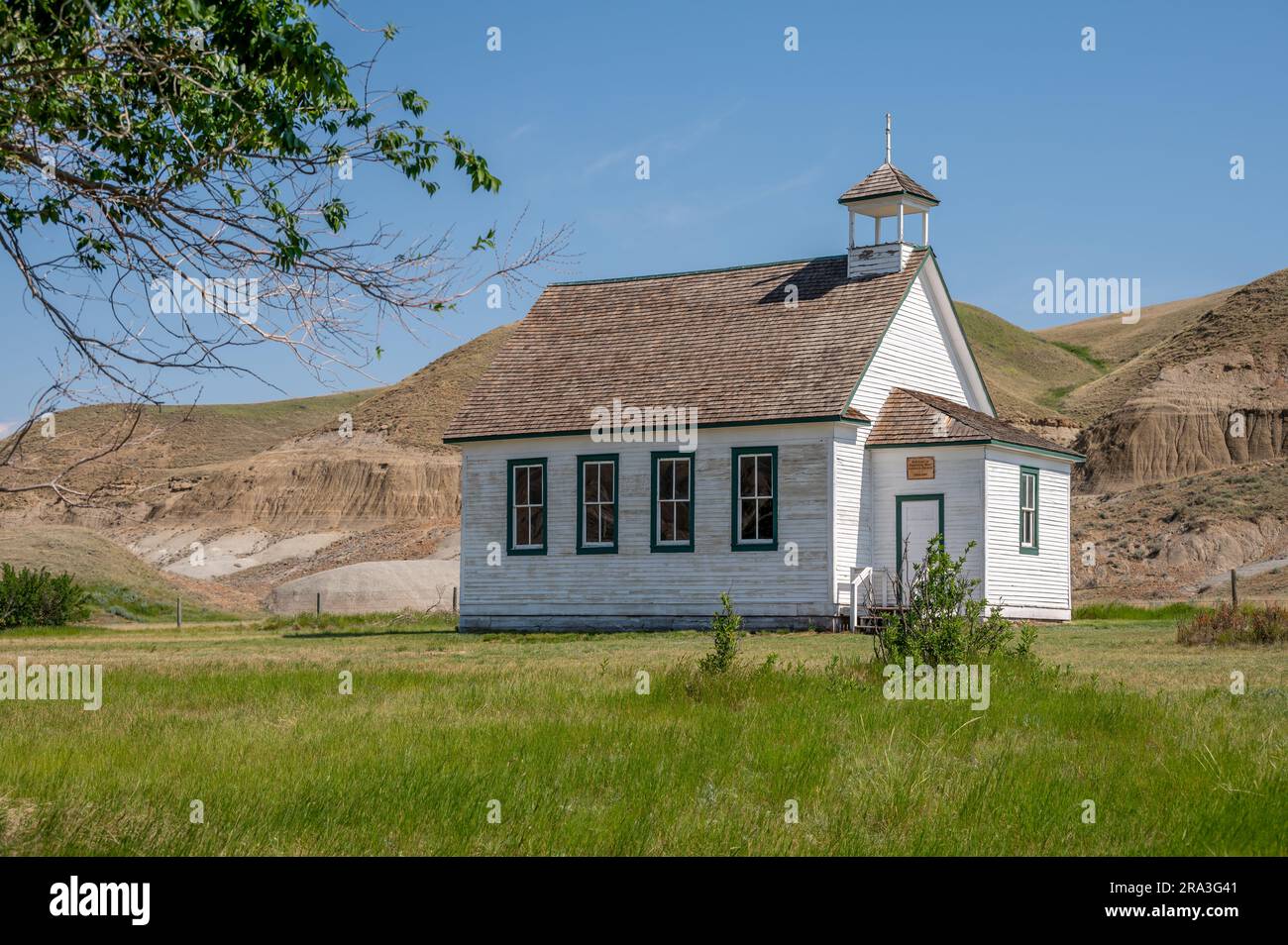 Old historic church in the ghost town of Dorothy, Alberta Stock Photo Alamy