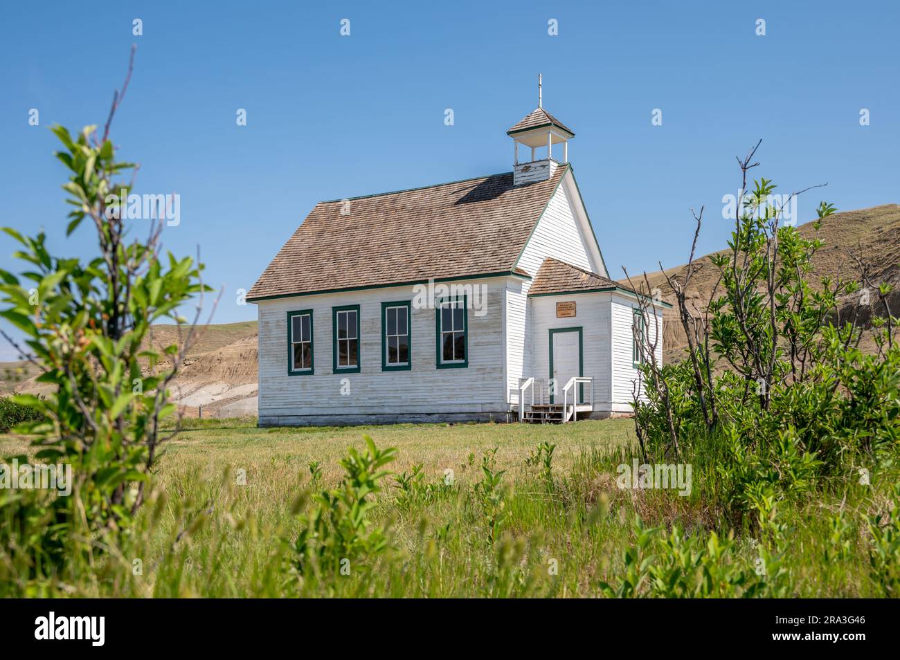 Old historic church in the ghost town of Dorothy, Alberta Stock Photo Alamy