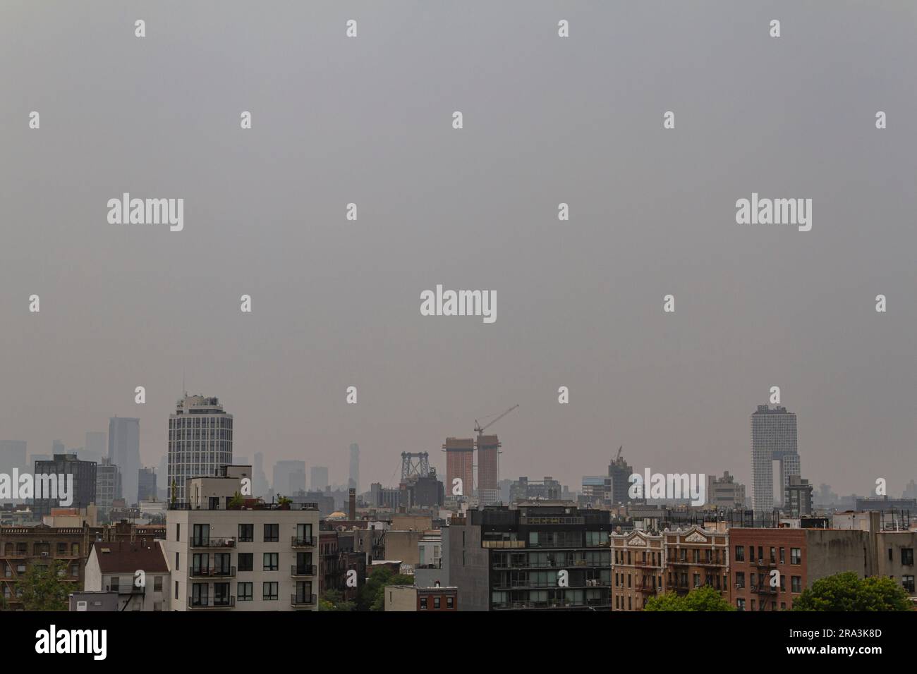 New York, USA. 30th June, 2023. View of Williamsburg, Brooklyn showing