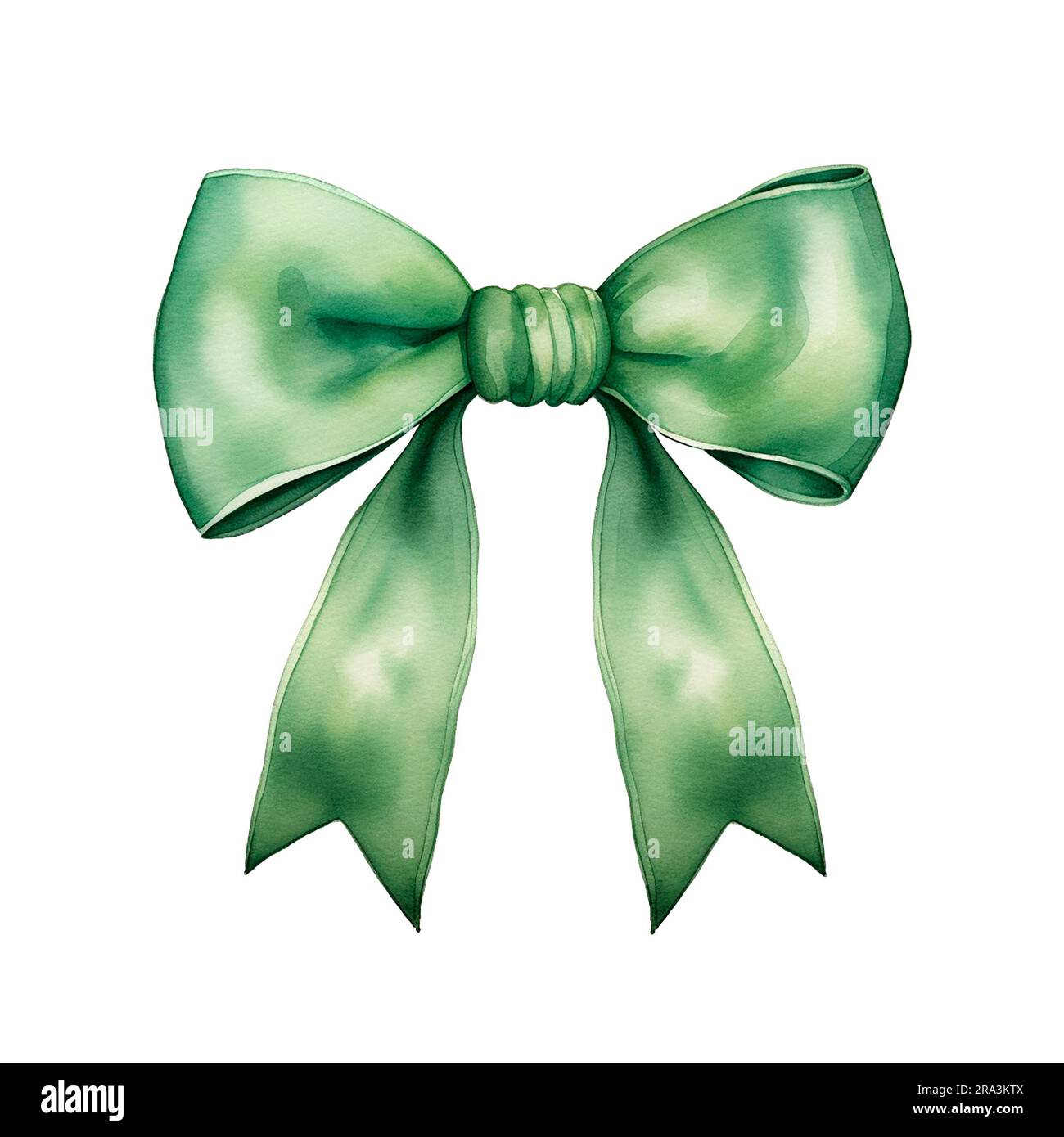 Olive green gift ribbon in a bow Stock Photo - Alamy