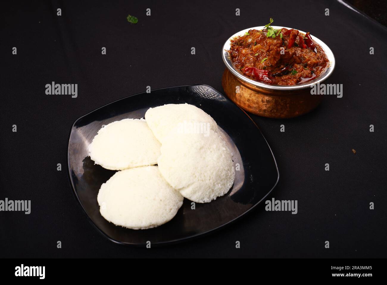 Idly Fish Idly with fish curry hi-res stock photography and images - Alamy