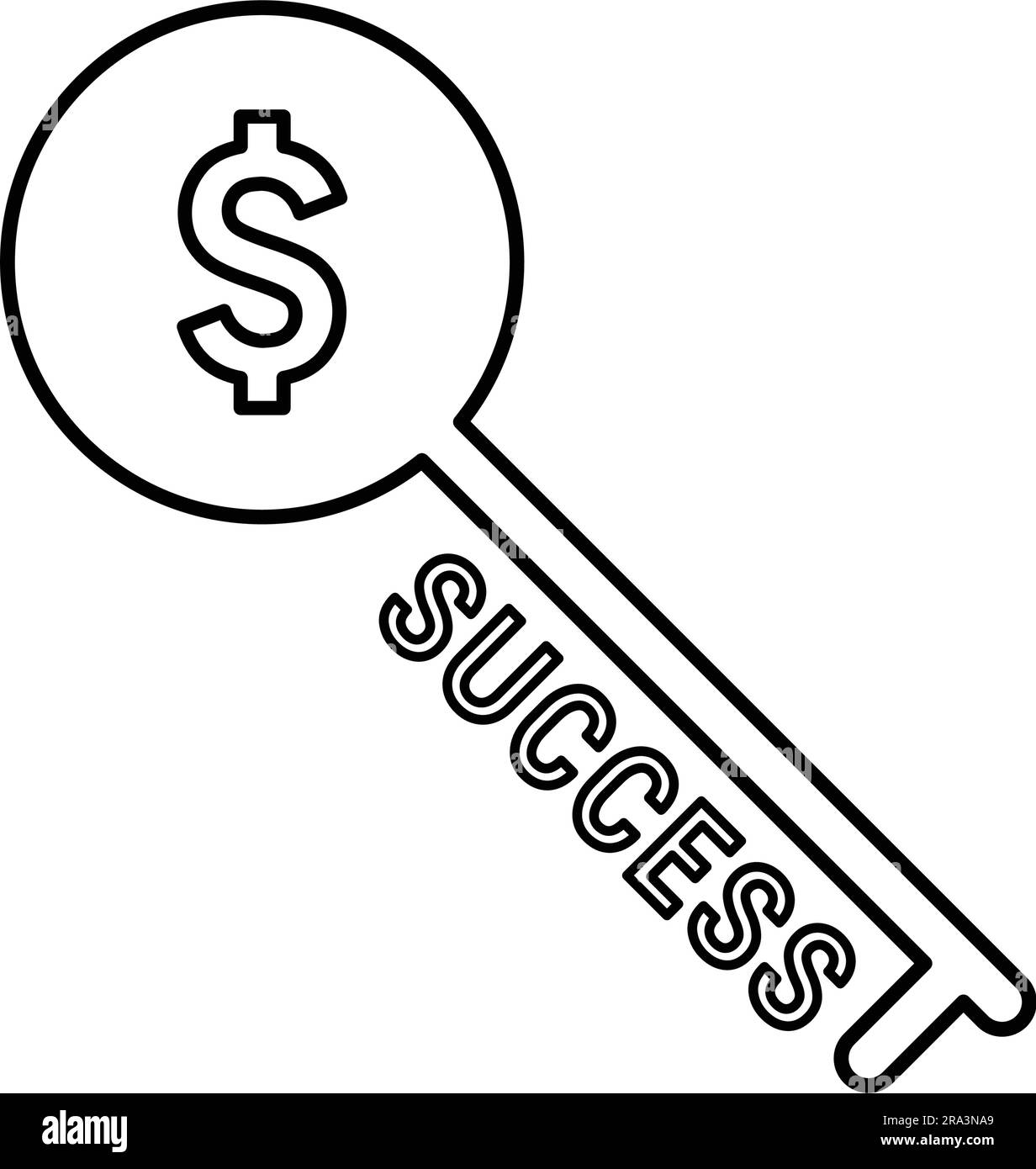 Business Success Key icon. Fully editable vector EPS use for printed materials and infographics, web or any kind of design project. Stock Vector