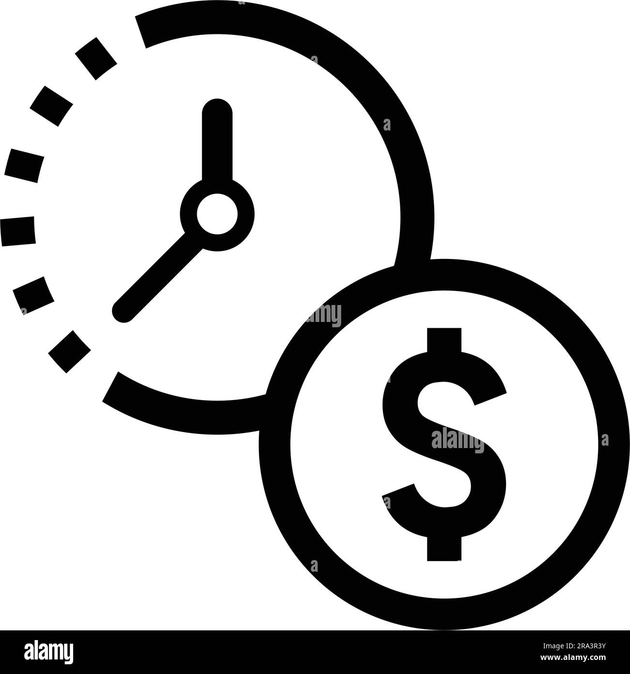 Time is Money icon.. Fully editable vector EPS use for printed