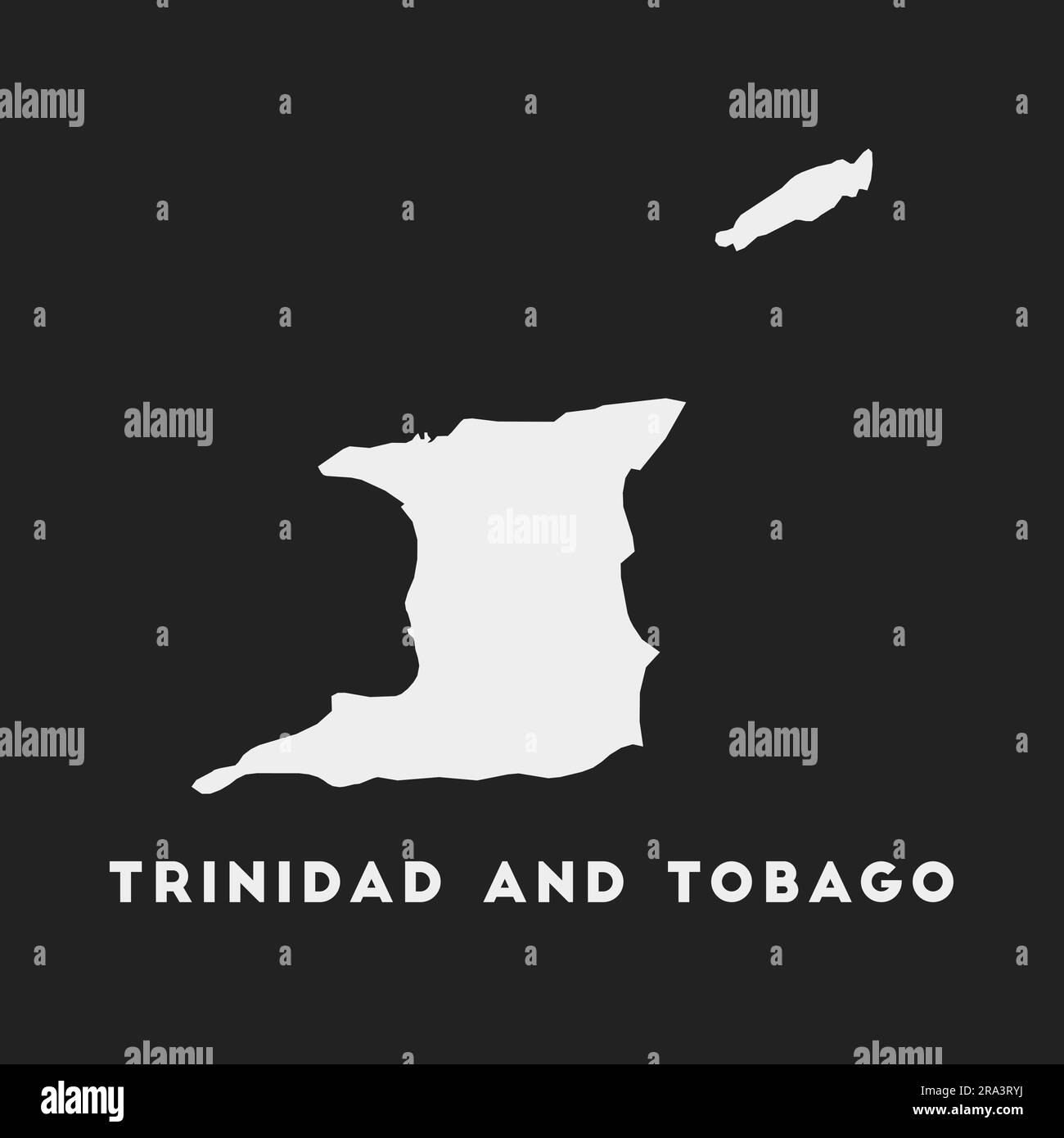 Trinidad and Tobago icon. Country map on dark background. Stylish