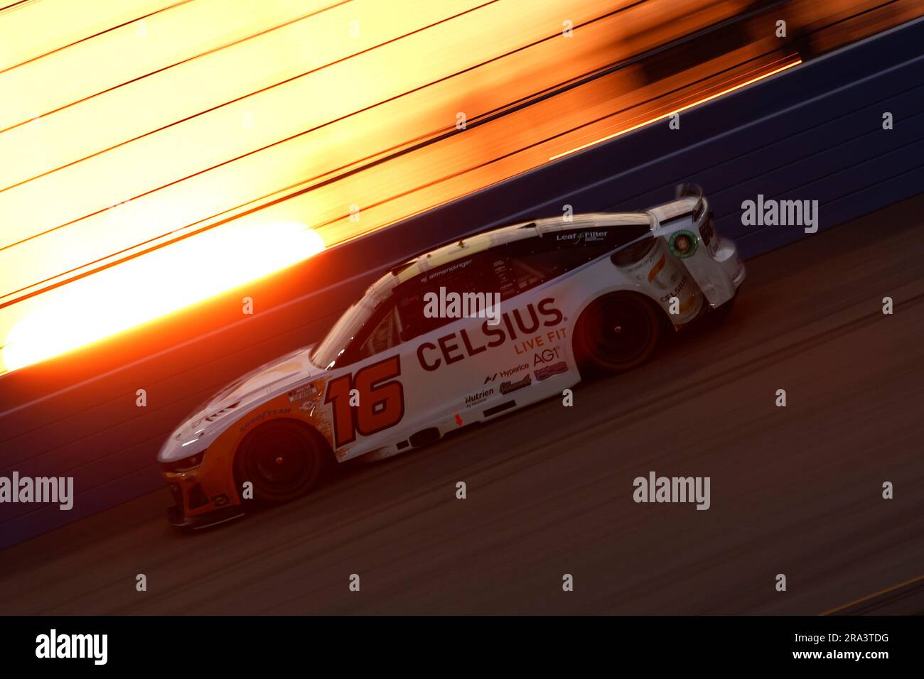Lebanon, TN, USA. 25th June, 2023. NASCAR Cup Series driver, Ross Chastain wins the Ally 400 in Lebanon, TN, USA