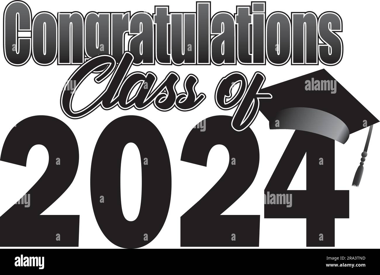 Congrats Seniors Class of 2024 Stock Vector