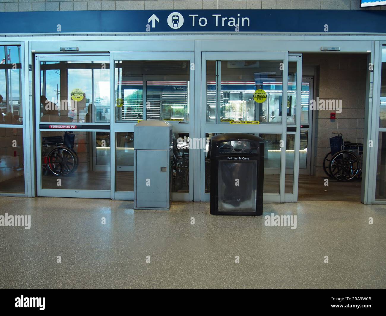 Amtrak Auto-Train Terminal Entrance at Sanford, Florida, June 1, 2023 ...