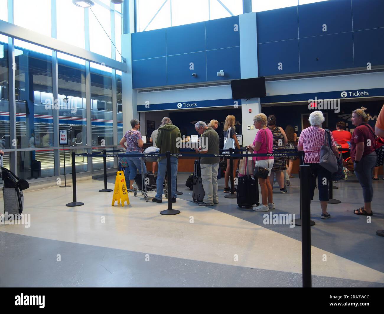 Amtrak AutoTrain Passengers at the Sanford, Florida, Terminal, June 1