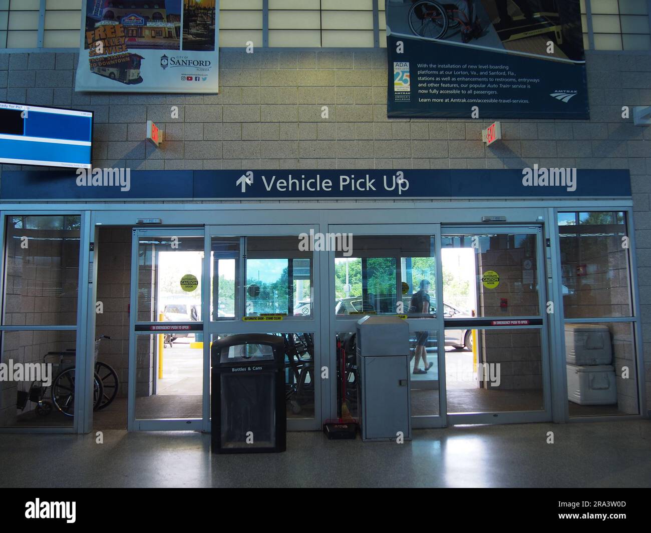 Amtrak AutoTrain Terminal Exit to Vehicle PickUp Area at Sanford