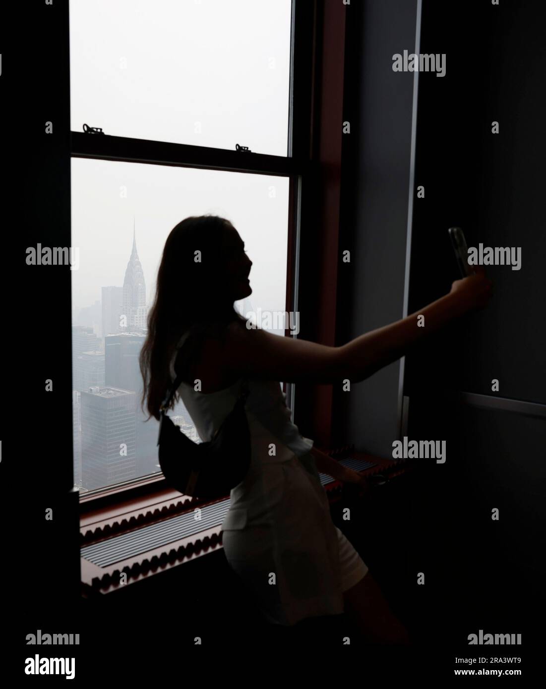 New York, United States. 30th June, 2023. Tourists visit the top of the ...