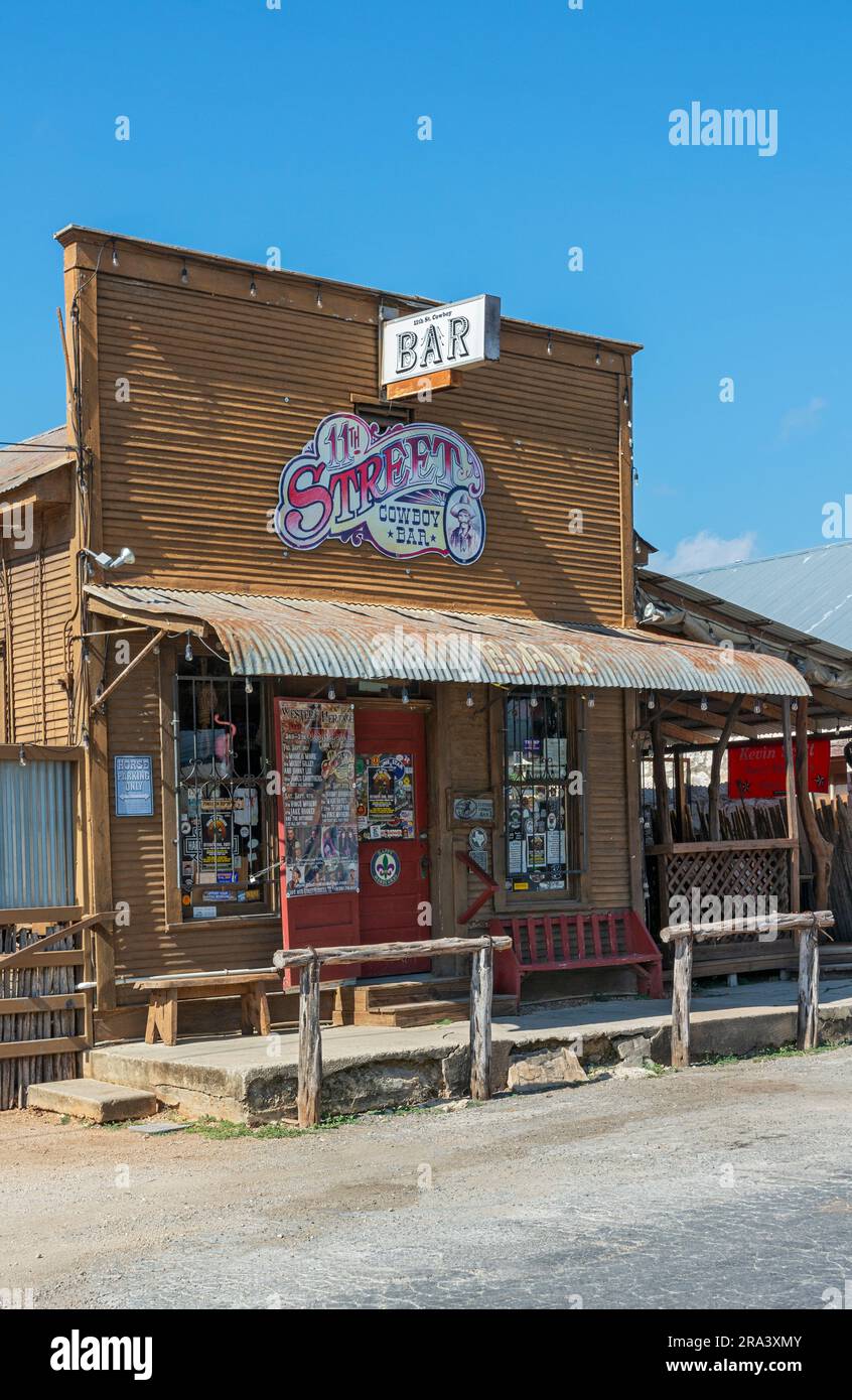 Texas, Hill Country, Bandera,  11th Street Cowboy Bar Stock Photo