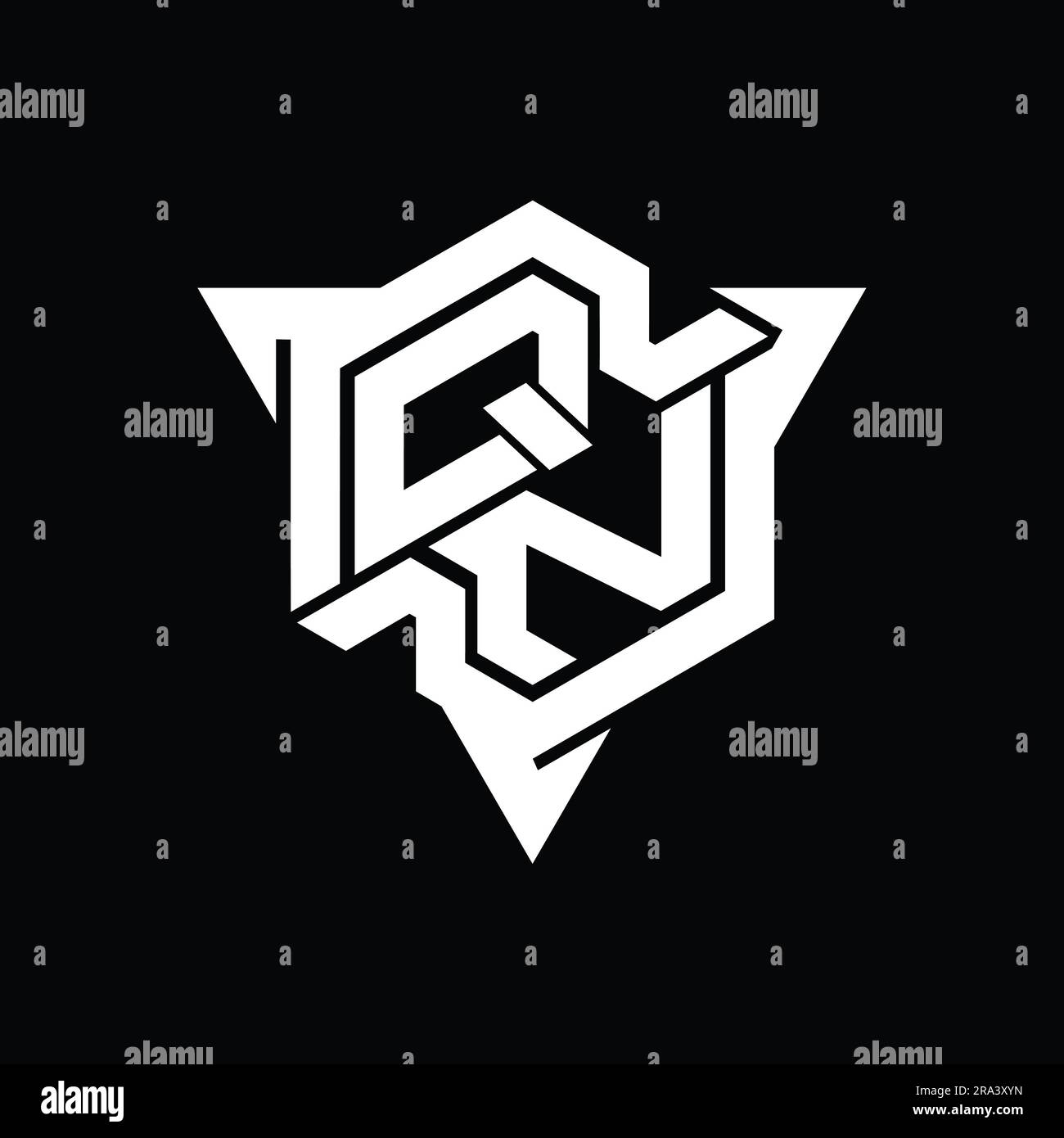 Qn gaming logo hi-res stock photography and images - Alamy