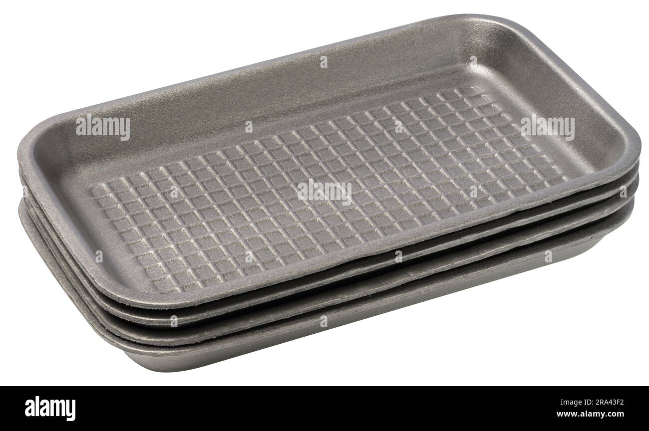 Black Rectangular Meat Packaging Trays Eco PS Foam Food Tray