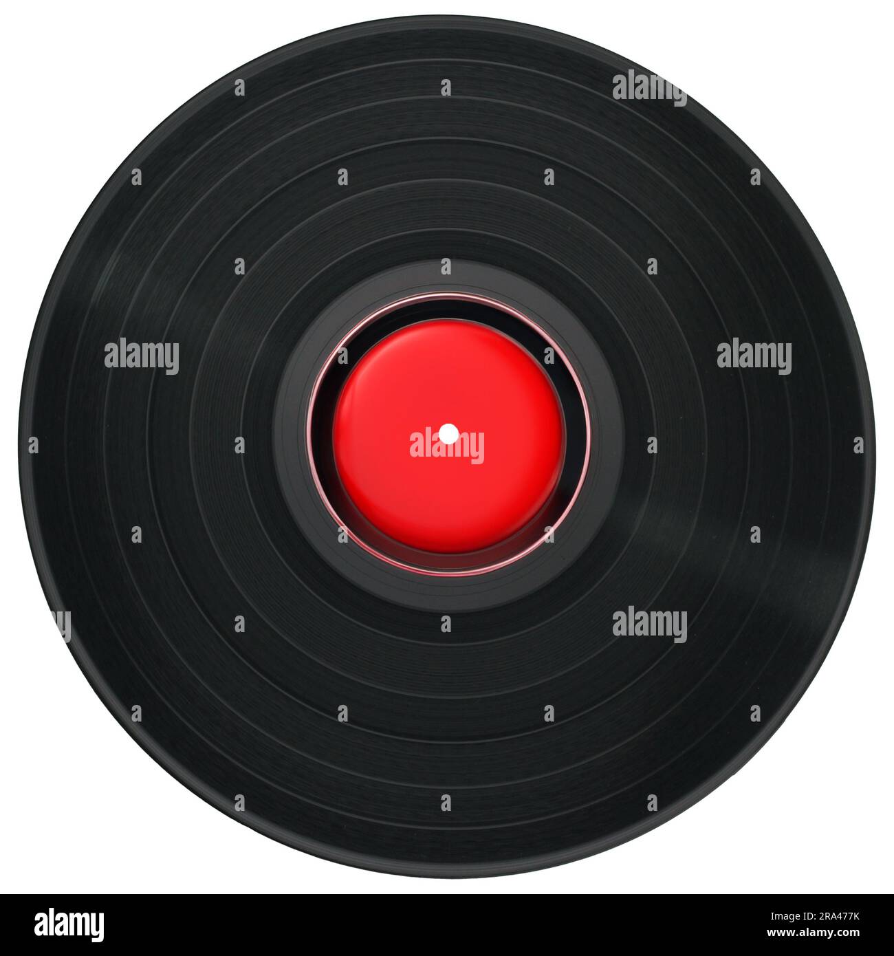 Ruby Record Label Black vinyl record on a white background, red label Stock Photo - Alamy