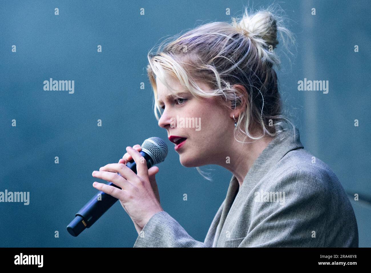  Paris, France. 30th June, 2023. Zaho de Sagazan chante en concert lors Bildidee 