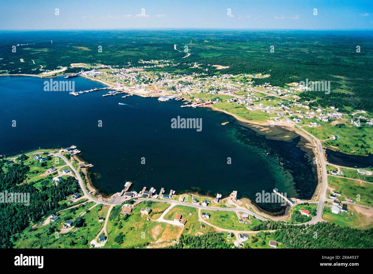 Aerial image of Louisbourg, Nova Scotia, Canada Stock Photo Alamy