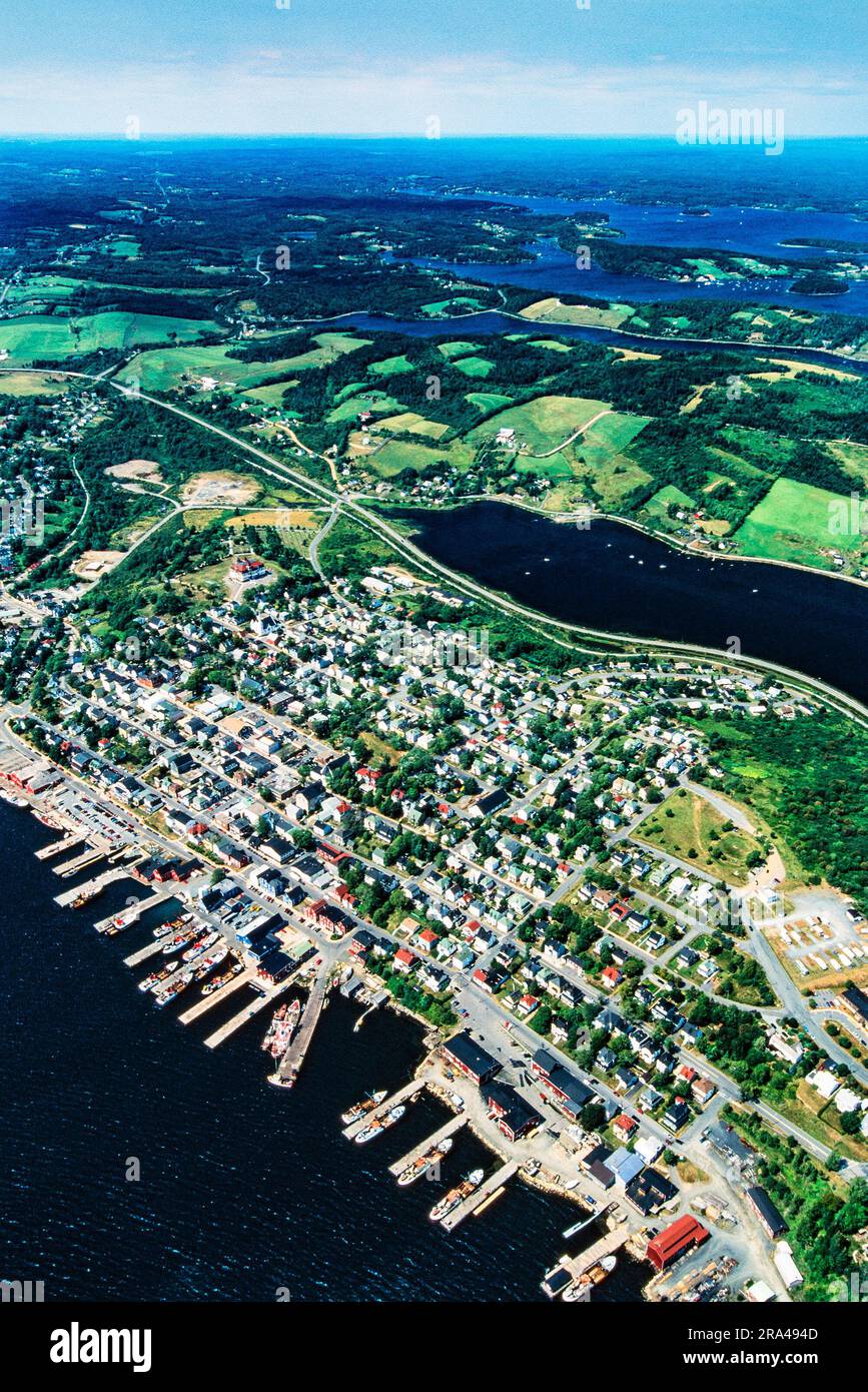 Aerial image of Lunenburg, Nova Scotia, Canada Stock Photo Alamy