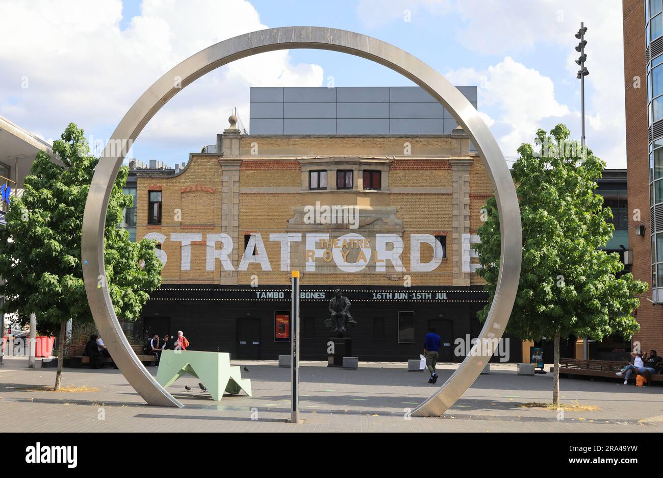 Theatre Royal Stratford East on Gerry Raffles Square in East London, UK Stock Photo