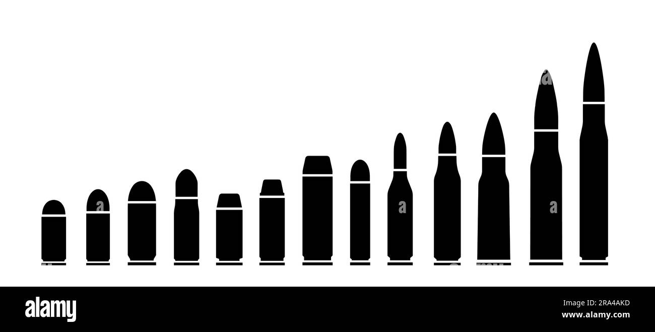 Black bullets silhouettes set Stock Vector Image & Art Alamy