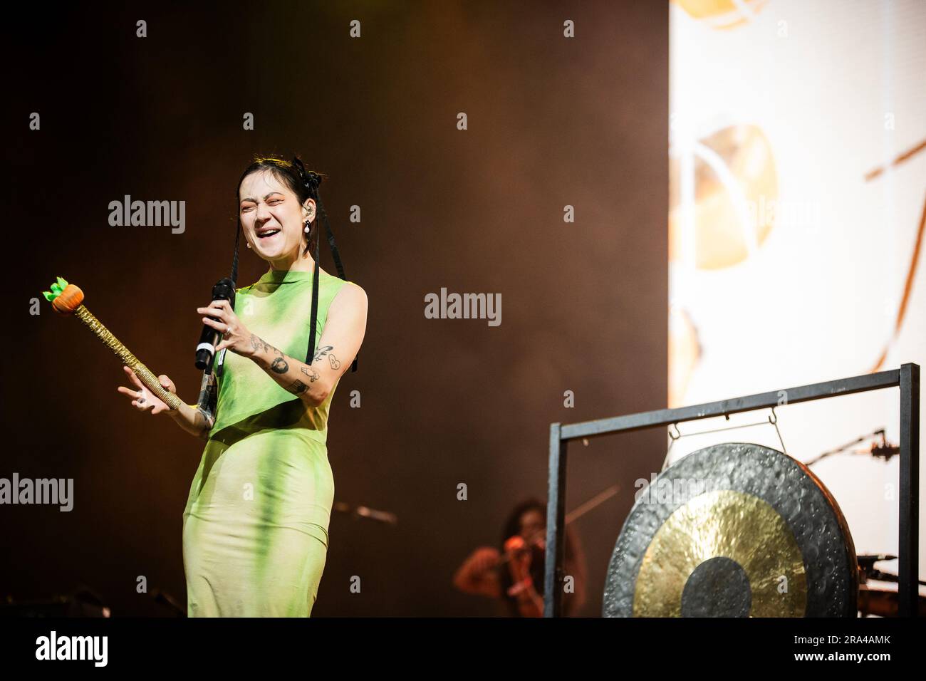 Roskilde, Denmark. 30th June, 2023. The American band Japanese Breakfast performs a live concert during the Danish music festival Roskilde Festival 2023 in Roskilde. Here singer and musician Michelle Zauner is seen live on stage. (Photo Credit: Gonzales Photo/Alamy Live News Stock Photo