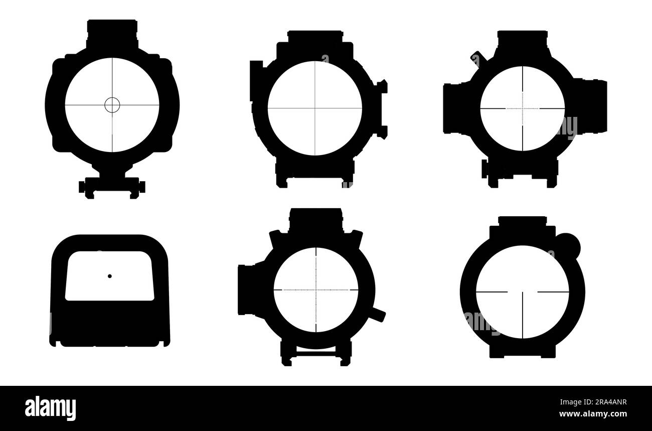 Set of black weapons scopes Stock Vector Image & Art - Alamy