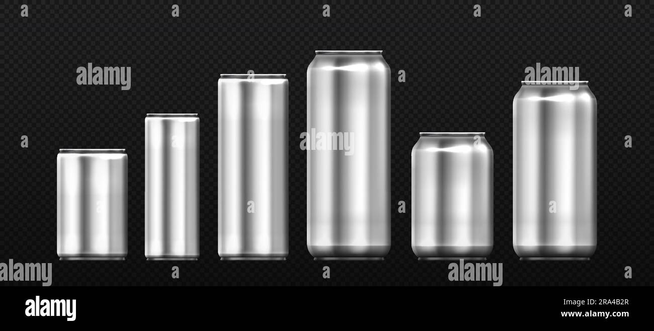 Aluminium cans of beer and soda set Stock Vector Image & Art Alamy