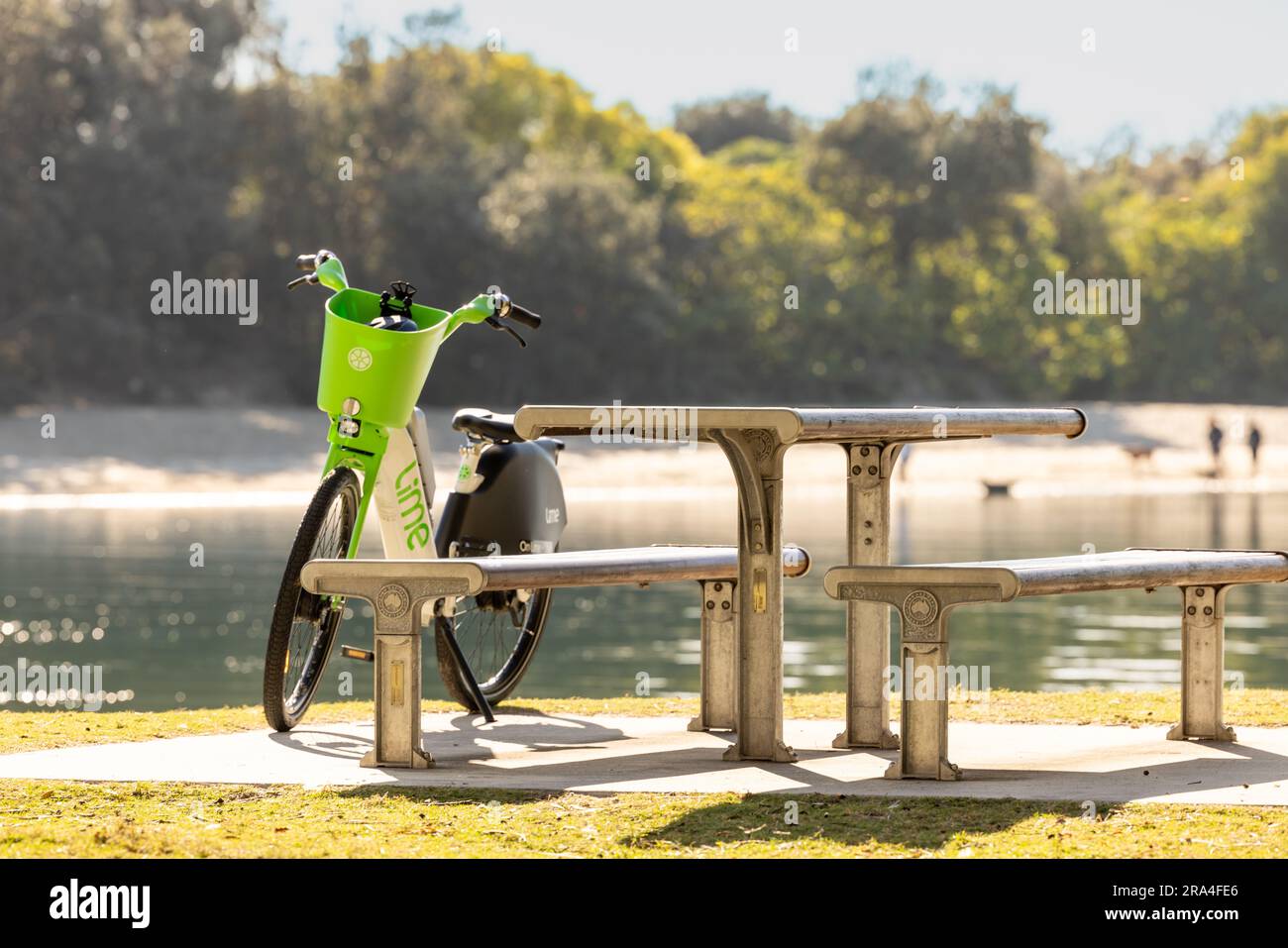 Gold Coast, Queensland Australia 19 June 2023 Uber Lime ride share