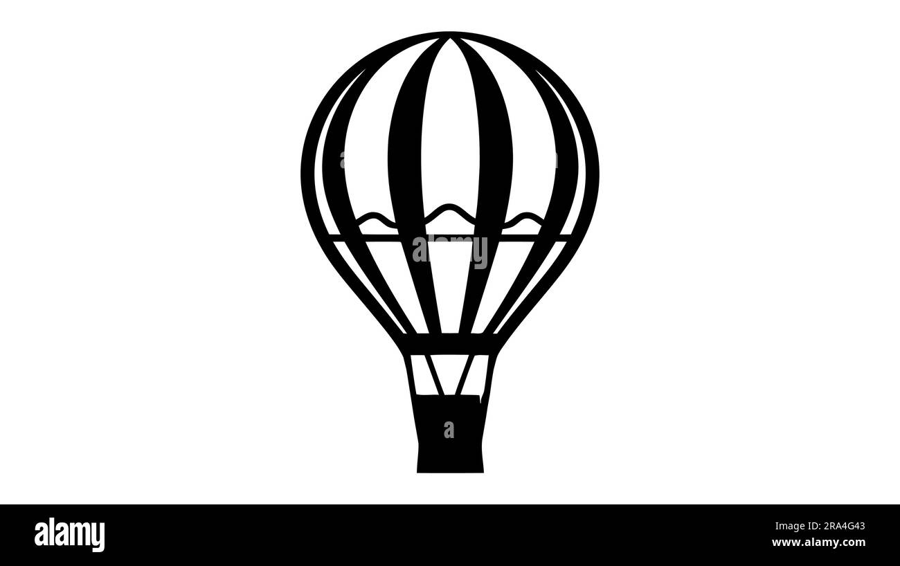 Hot air balloon icon, modern minimal flat design style symbol. Vector ...