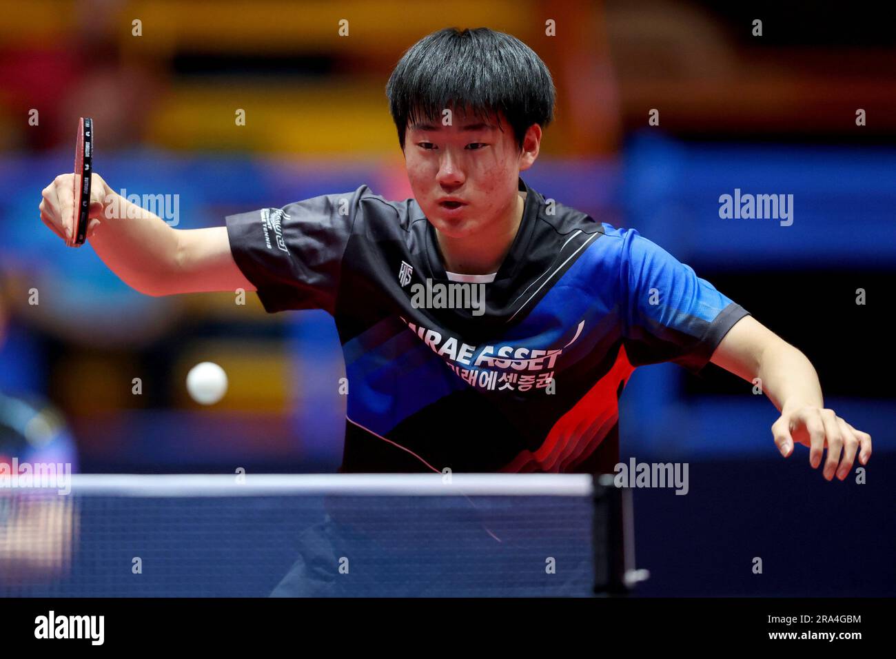 Zagreb. 30th June, 2023. Oh Junsung of South Korea competes during the