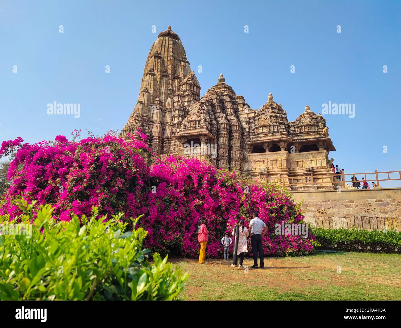 KHAJURAHO, MADHYA PRADESH, INDIA - MAY 31, 2023: Kandariya Mahadeva Temple, dedicated to Shiva, Khajuraho, Madhya Pradesh, India. Stock Photo