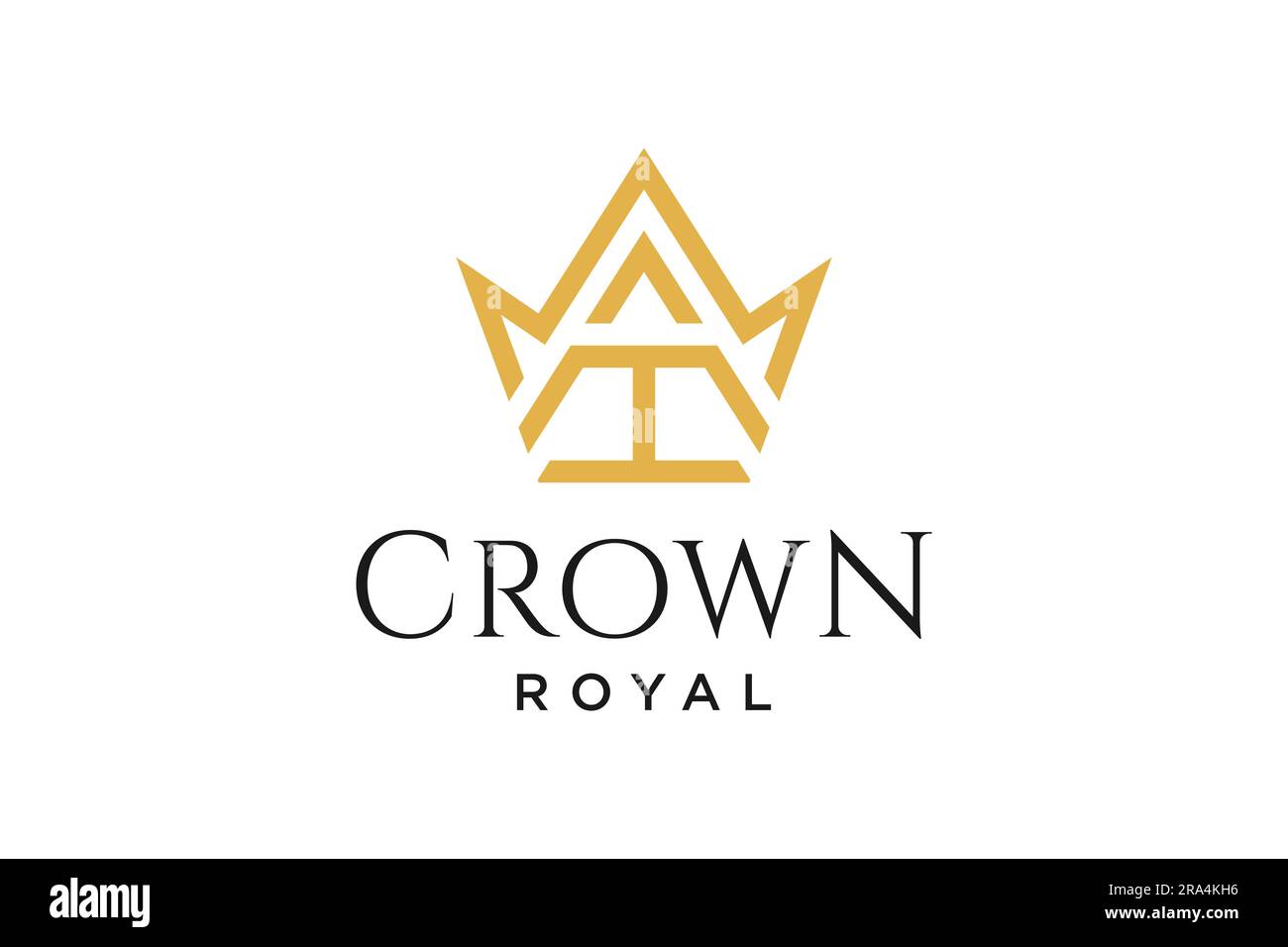 initial logo letter T with crown vector symbol illustration Stock ...