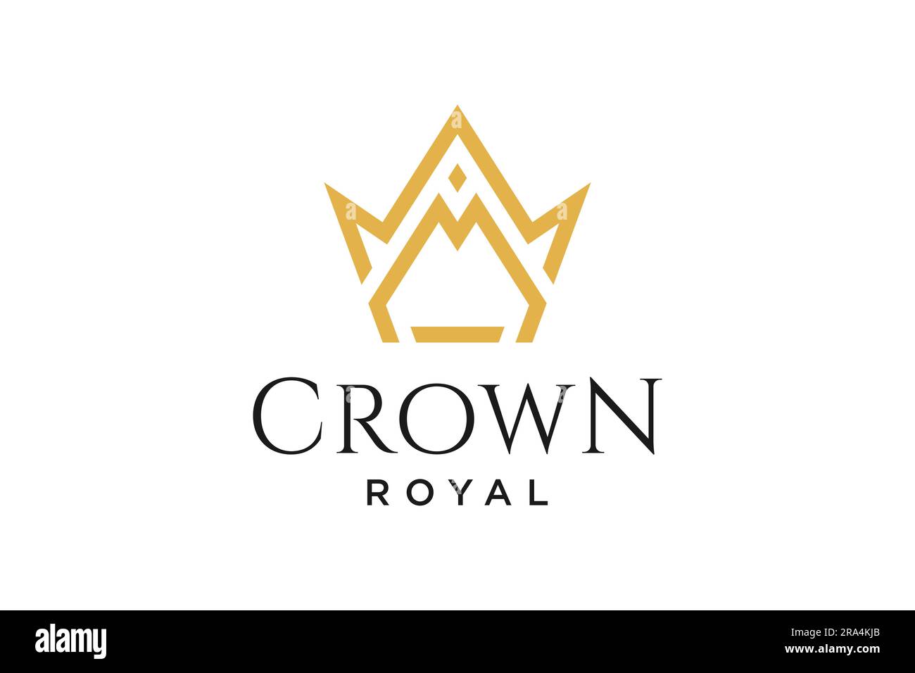 initial logo letter M with crown vector symbol illustration design Stock Vector