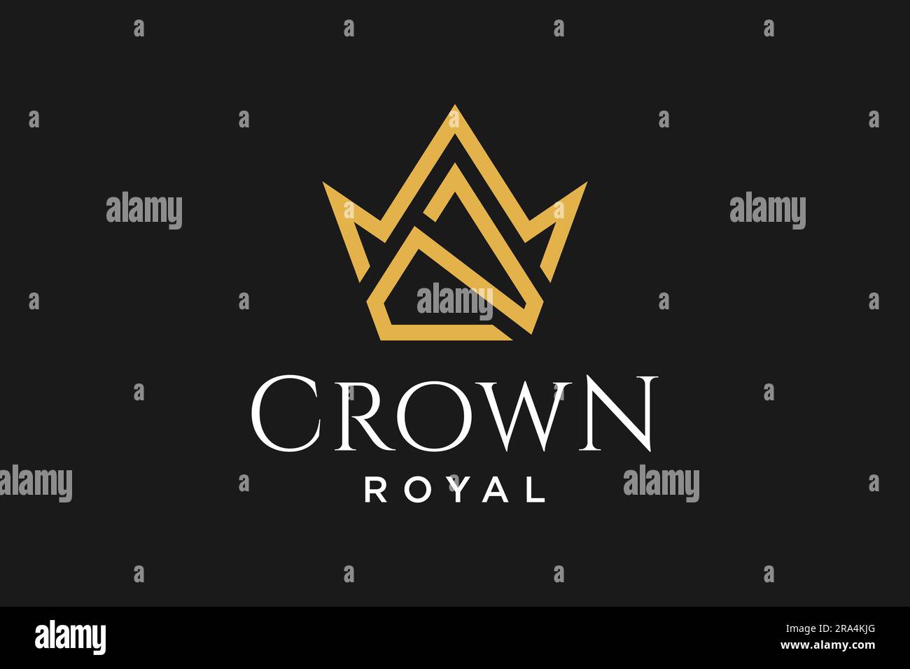 initial logo letter N with crown vector symbol illustration design Stock Vector