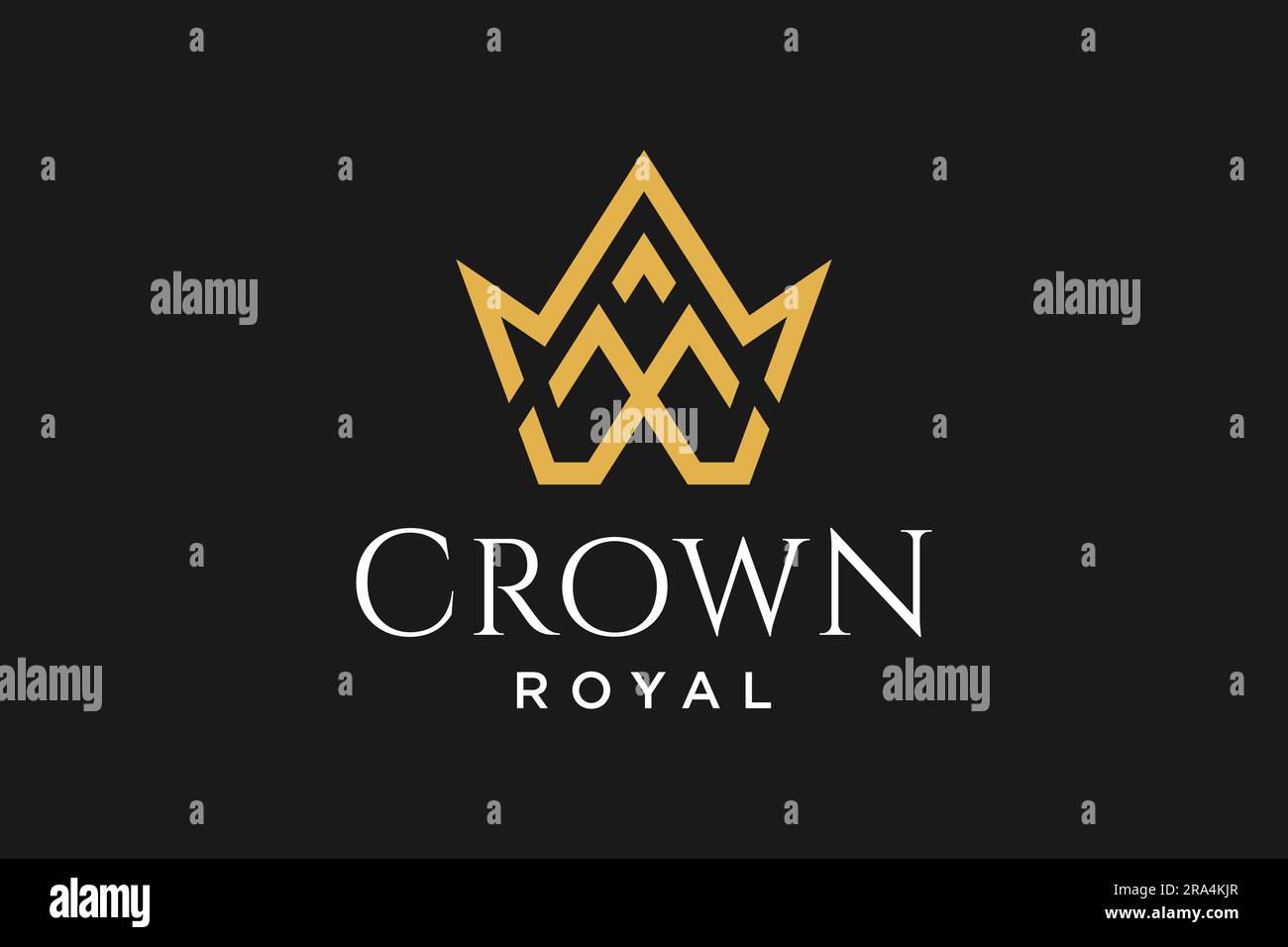 initial logo letter X with crown vector symbol illustration Stock ...