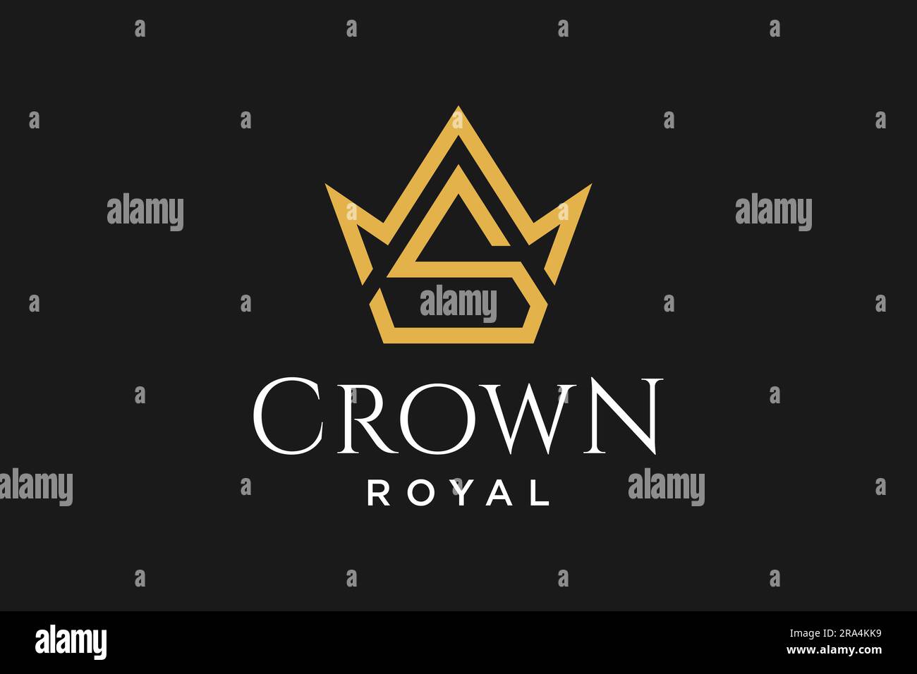 initial logo letter S with crown vector symbol illustration Stock ...