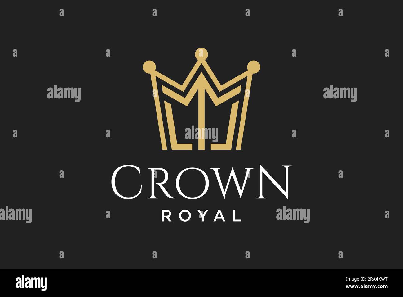 initial logo letter T with crown vector symbol illustration Stock ...