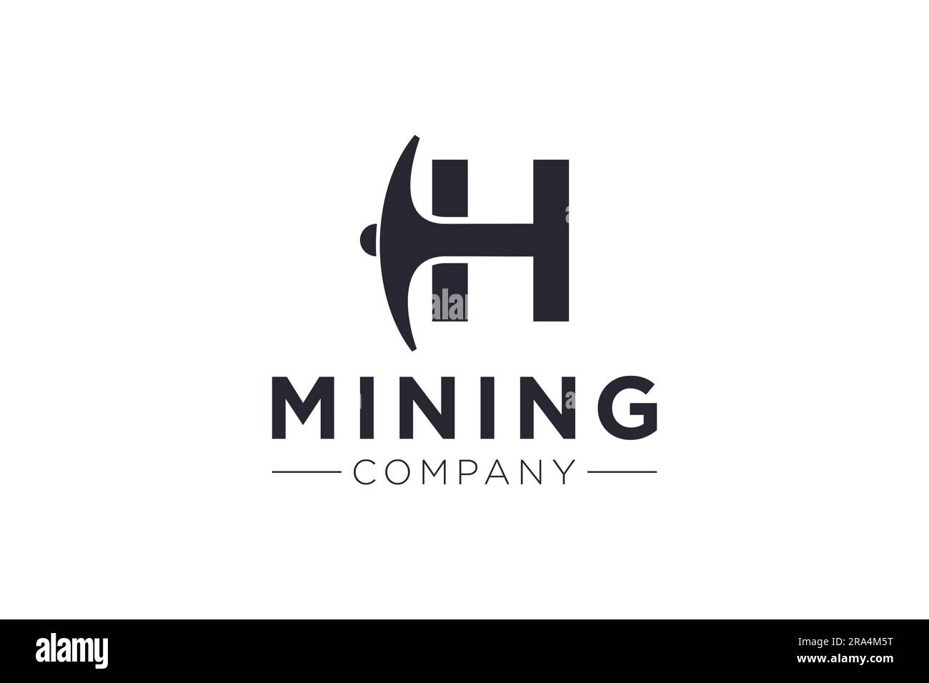 Letter H Mining logo icon design template vector Stock Vector