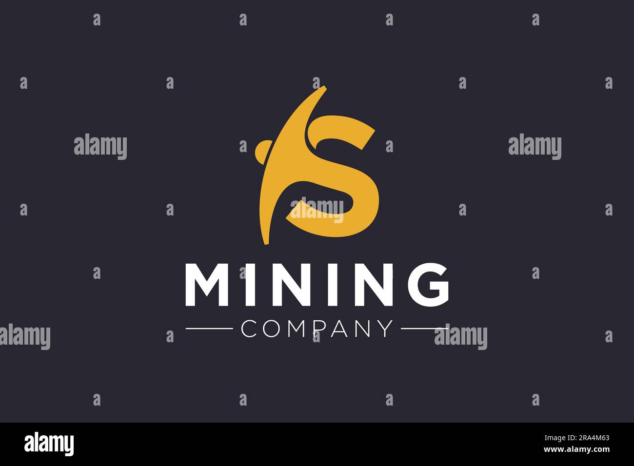 Letter S Mining logo icon design template vector Stock Vector