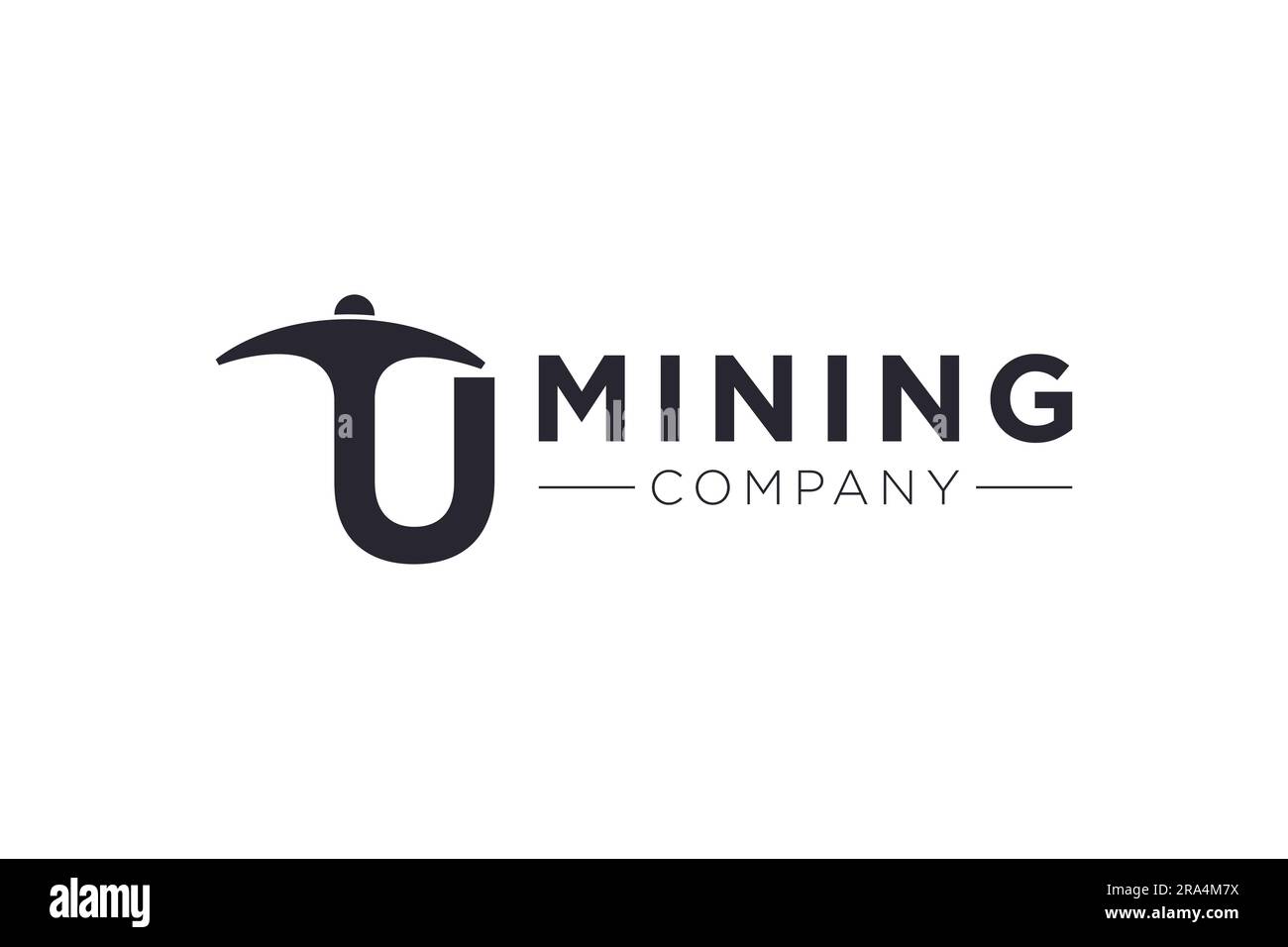 Letter U Mining logo icon design template vector Stock Vector