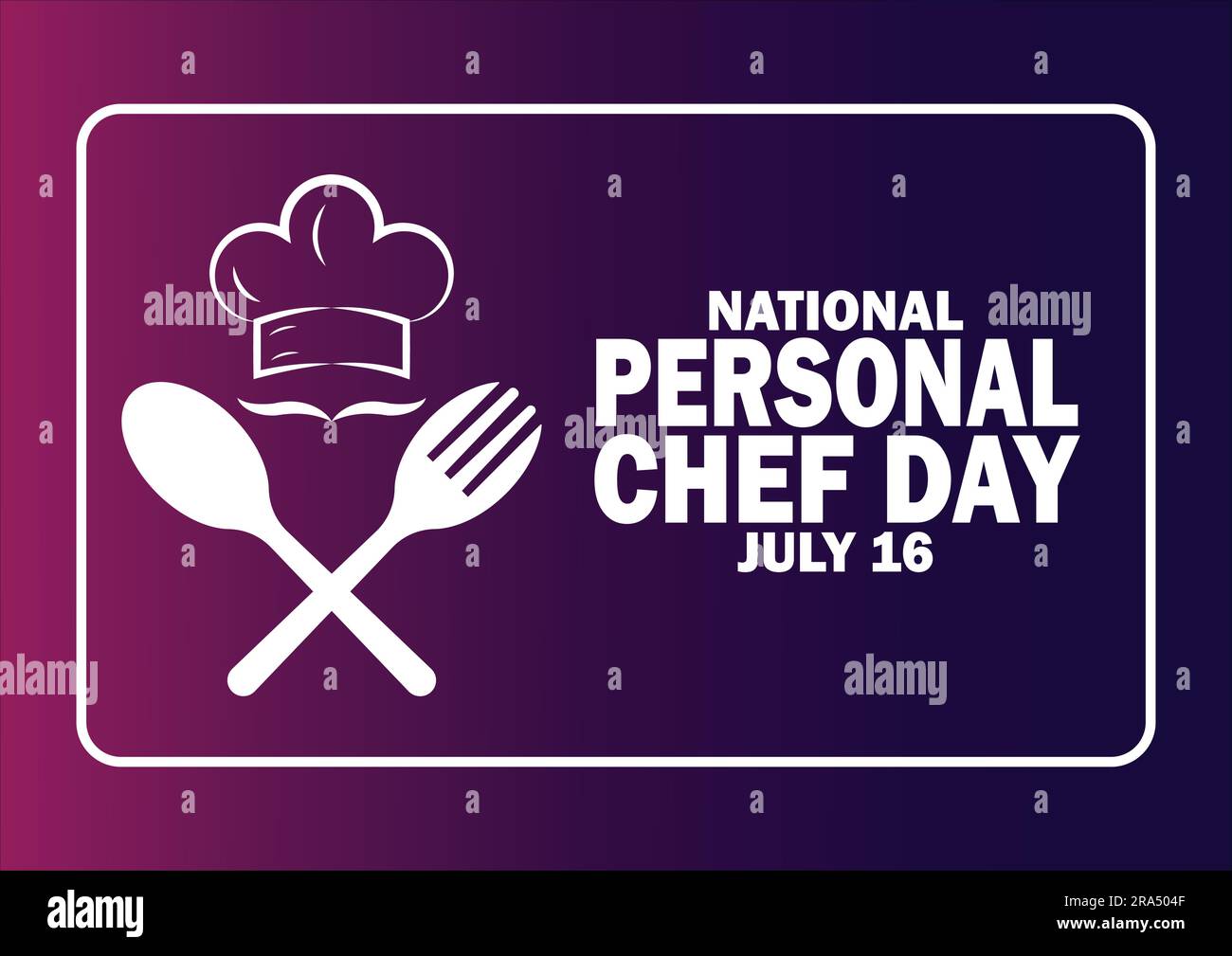 National Personal Chef Day Vector illustration. July 16. Holiday