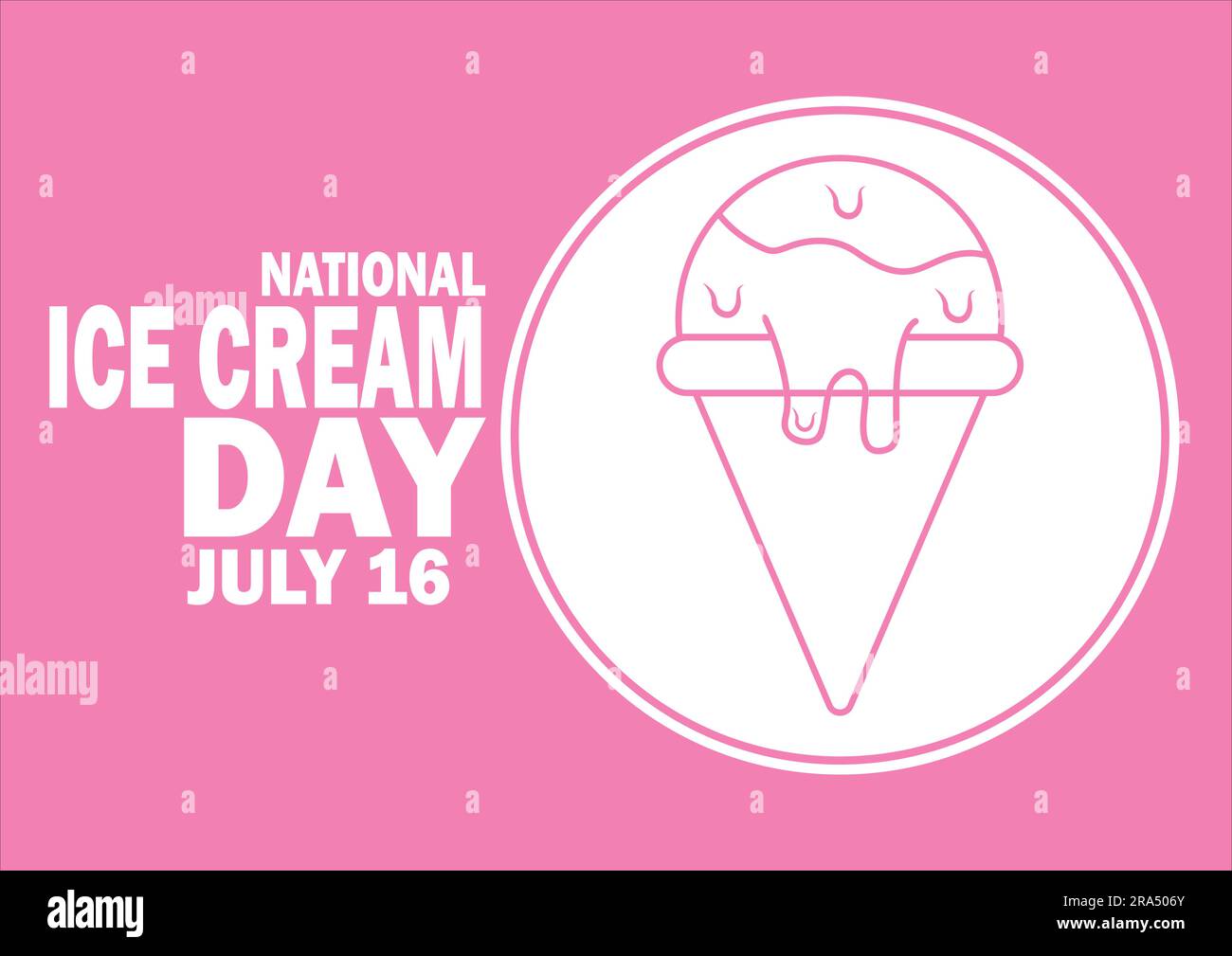 National Ice Cream Day. July 16. Holiday concept. Template for