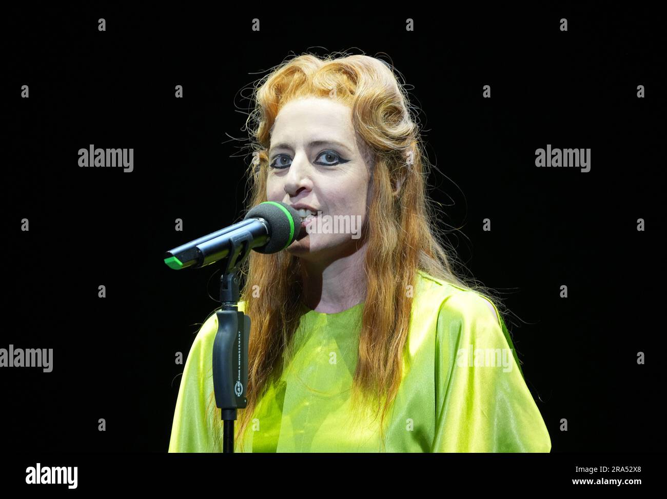 Berlin, Germany. 30th June, 2023. Actress Maren Eggert sings during ...
