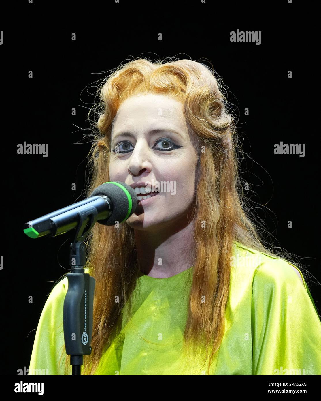 Berlin, Germany. 30th June, 2023. Actress Maren Eggert sings during ...