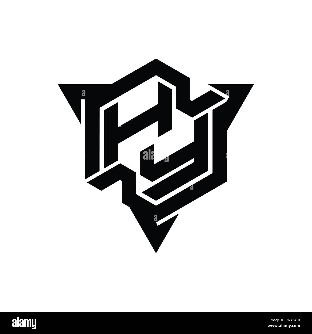 Triangle Hy Hy gaming logo hi-res stock photography and images - Alamy