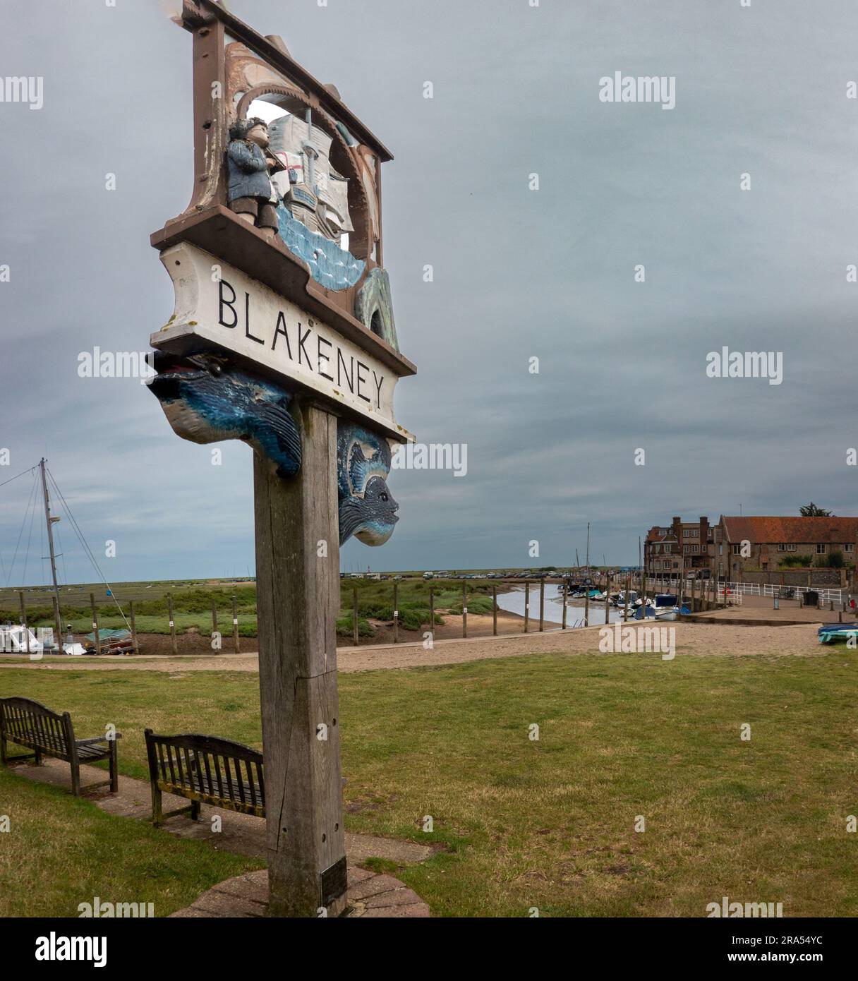 Blakeney village sign hi-res stock photography and images - Alamy